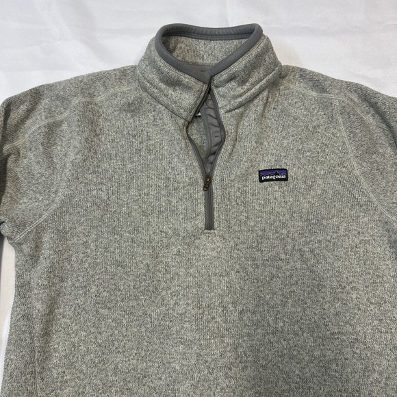 Patagonia Better Sweater Pullover Womens M Gray Fleece 1/4 Zip Pocket Outdoor - Picture 3 of 11